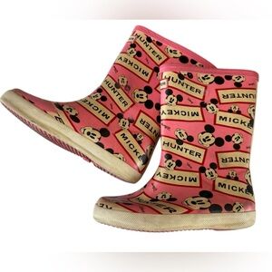 Hunter x Mickey Mouse pink shiver original rain boot size us 13